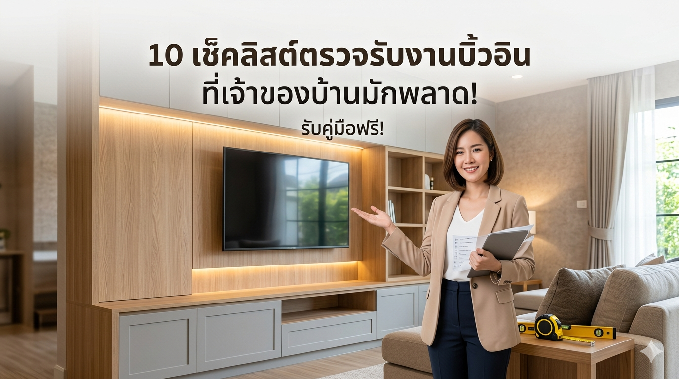 10 เช็คลิสต์ตรวจรับงานบิ้วอิน ที่เจ้าของบ้านมักพลาด