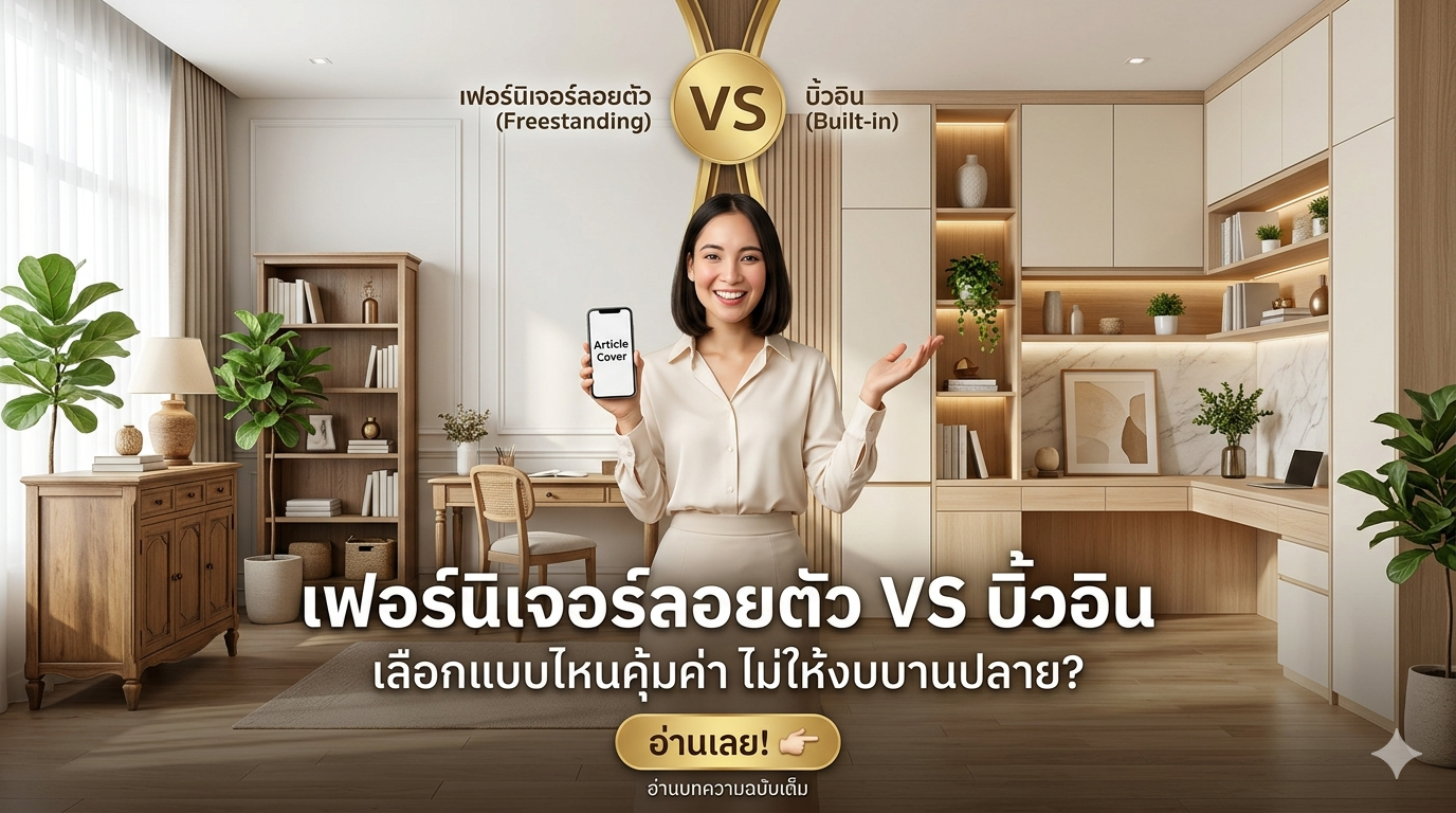 เฟอร์นิเจอร์ลอยตัว VS บิ้วอิน