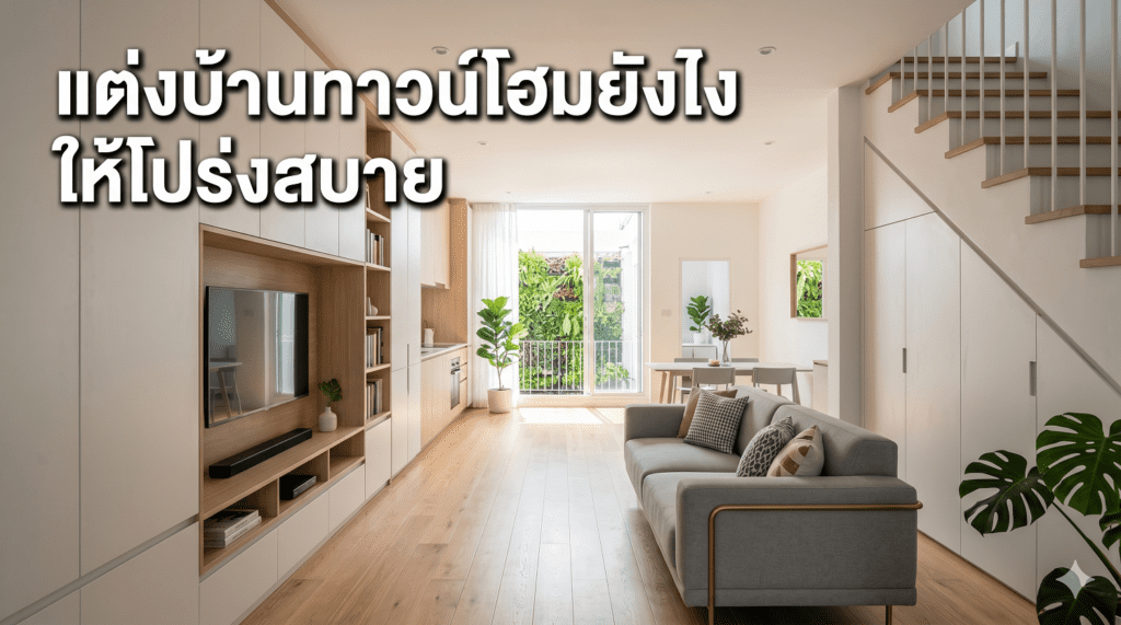 แต่งบ้านทาวน์โฮมยังไงให้โปร่งสบาย