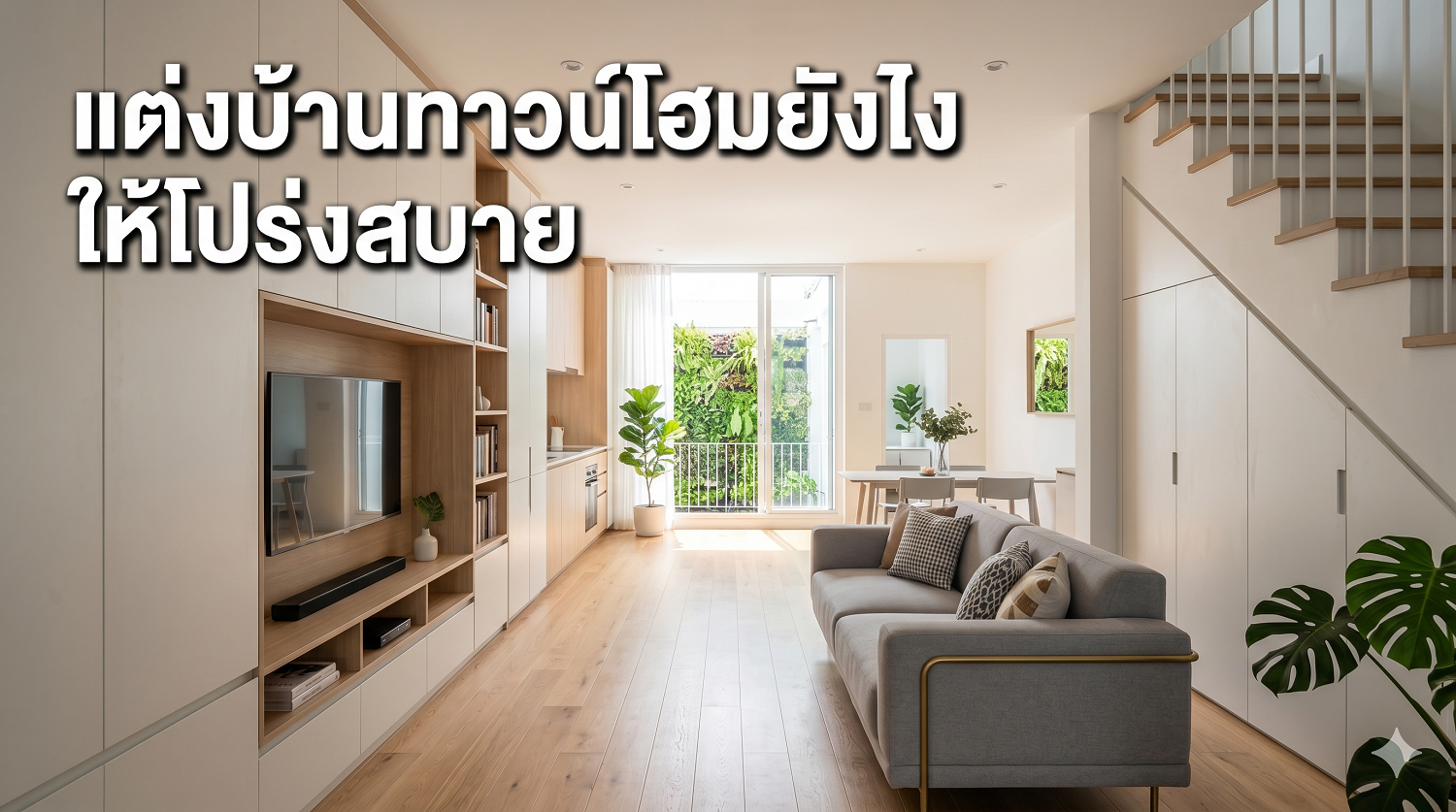 แต่งบ้านทาวน์โฮมยังไงให้โปร่งสบาย